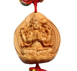 桃木工藝品 車內吉祥掛件，祈愿出入平安